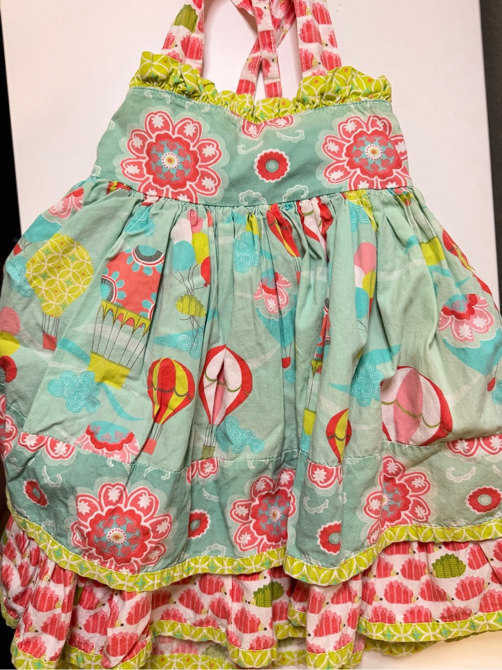 Jelly the Pug Hedgehog Hot Air Balloon Dress 2T